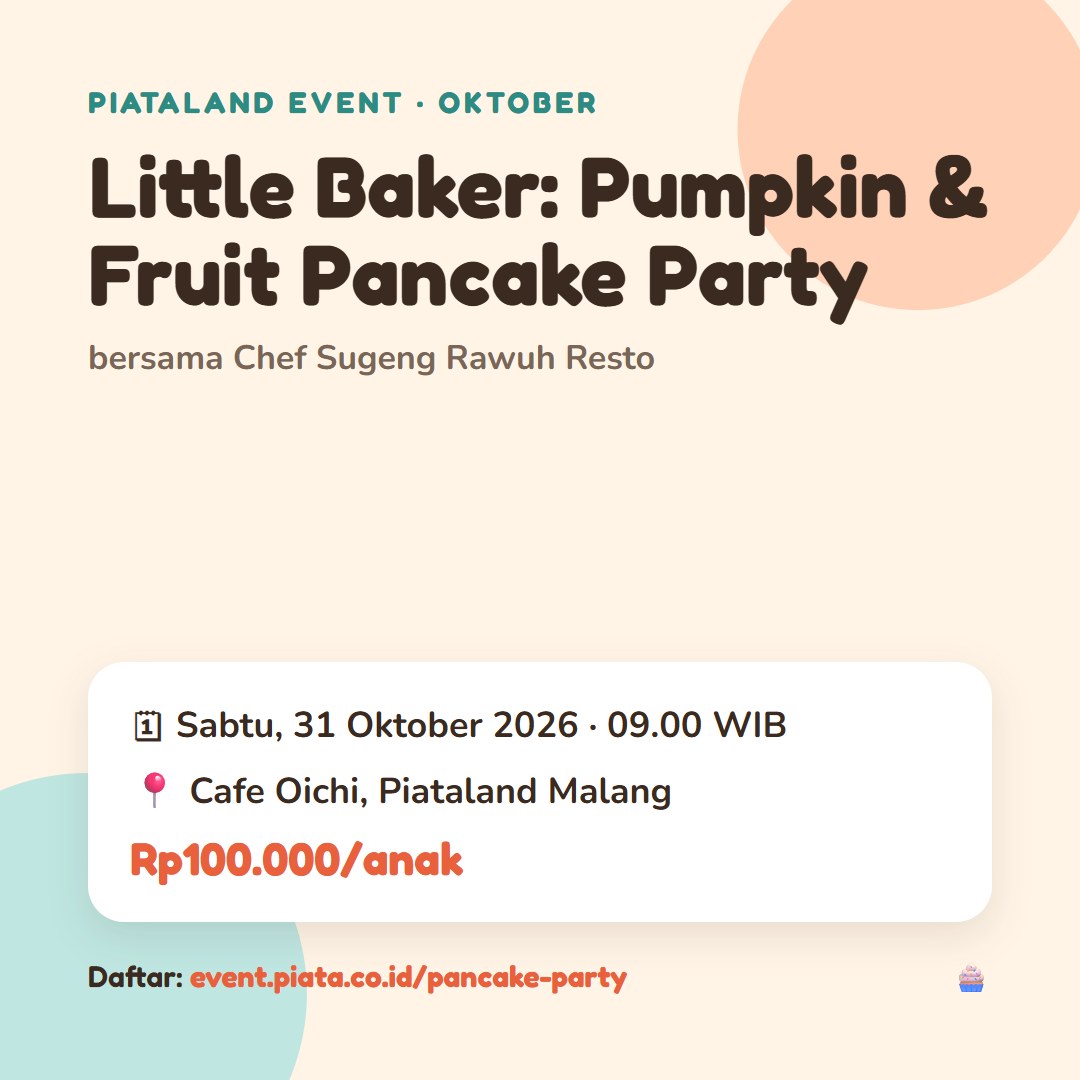 Poster Little Baker: Pumpkin & Fruit Pancake Party